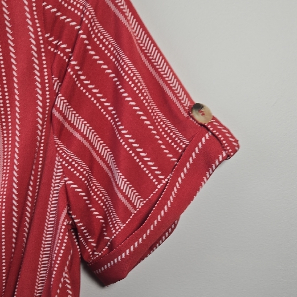 Blush Red Patterned Top - Picture 6 of 8
